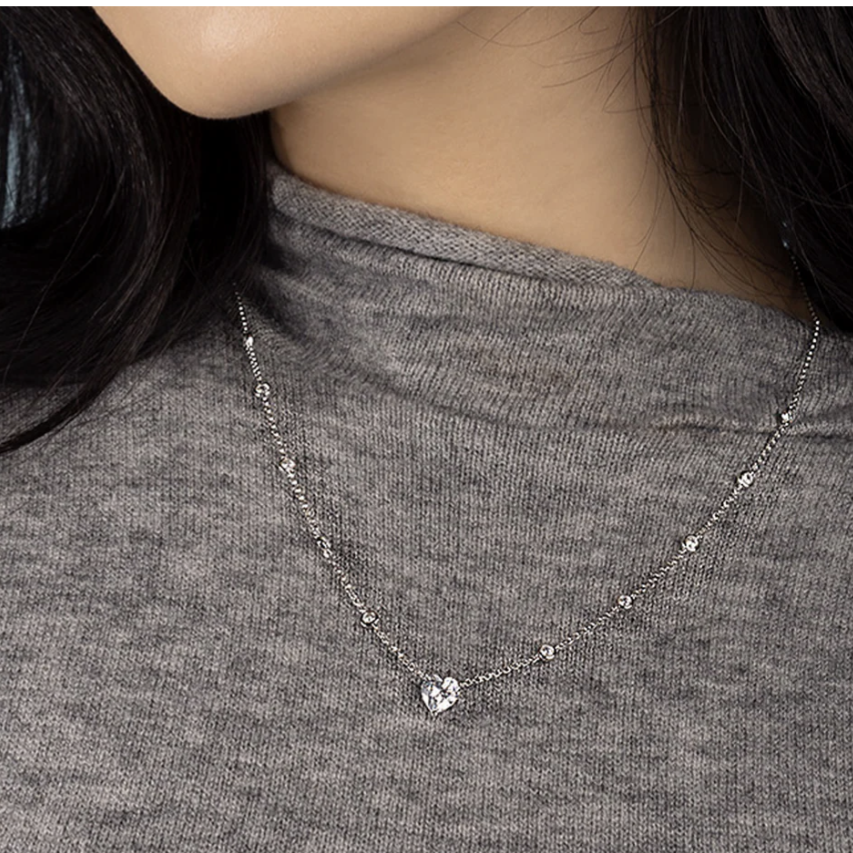 Apm愛心可調節項鍊-銀白色-細節圖2
