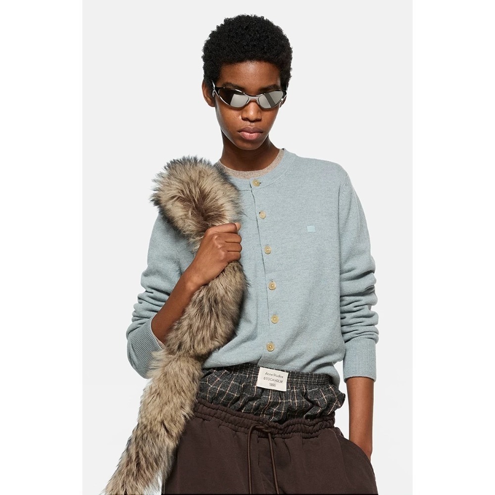 Acne studio /  笑臉開襟羊毛線衫-細節圖2