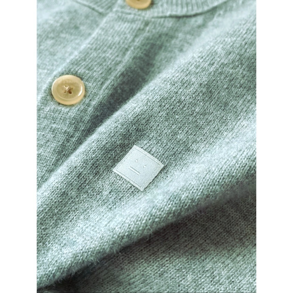Acne studio /  笑臉開襟羊毛線衫-細節圖4