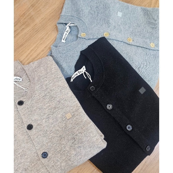 Acne studio /  笑臉開襟羊毛線衫-細節圖6