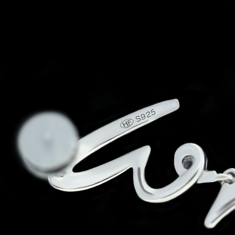 Hefang / LOVE耳扣耳環-細節圖6