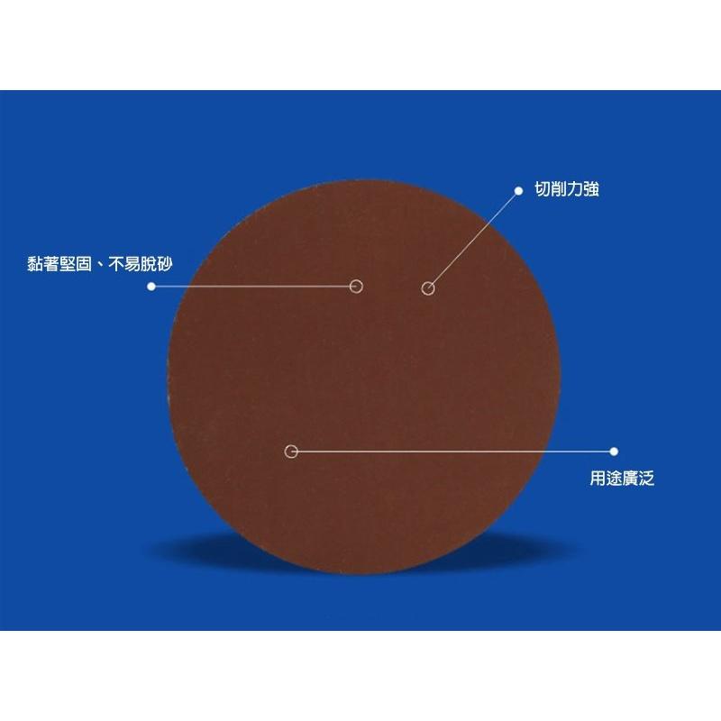 每張 2.5元 十張一包 黑妞 砂紙 4 吋 無孔 P40 ~ P2000 魔鬼氈 黏扣 圓型 植絨-細節圖2