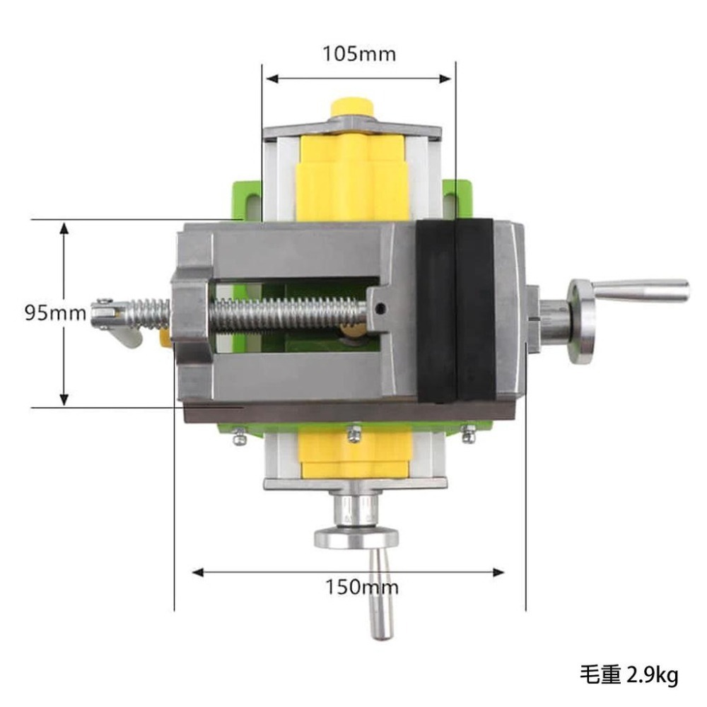 快速出貨 BG6368 十字工作台平口鉗 電鑽 鑽台 滑台 銑床 支架 迷你 微型 多功能-細節圖6