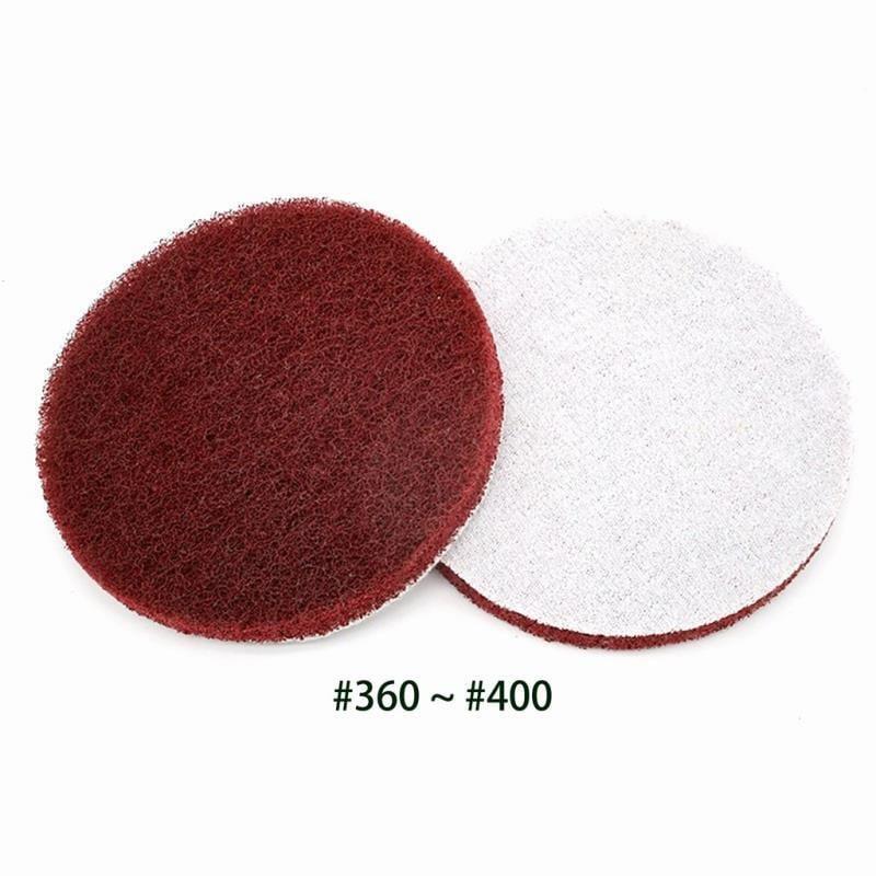 現貨供應 四吋 / 五吋 菜瓜布 粗綠 細棕 魔鬼氈自黏 磨盤 植絨 背絨 4吋 5吋-細節圖3