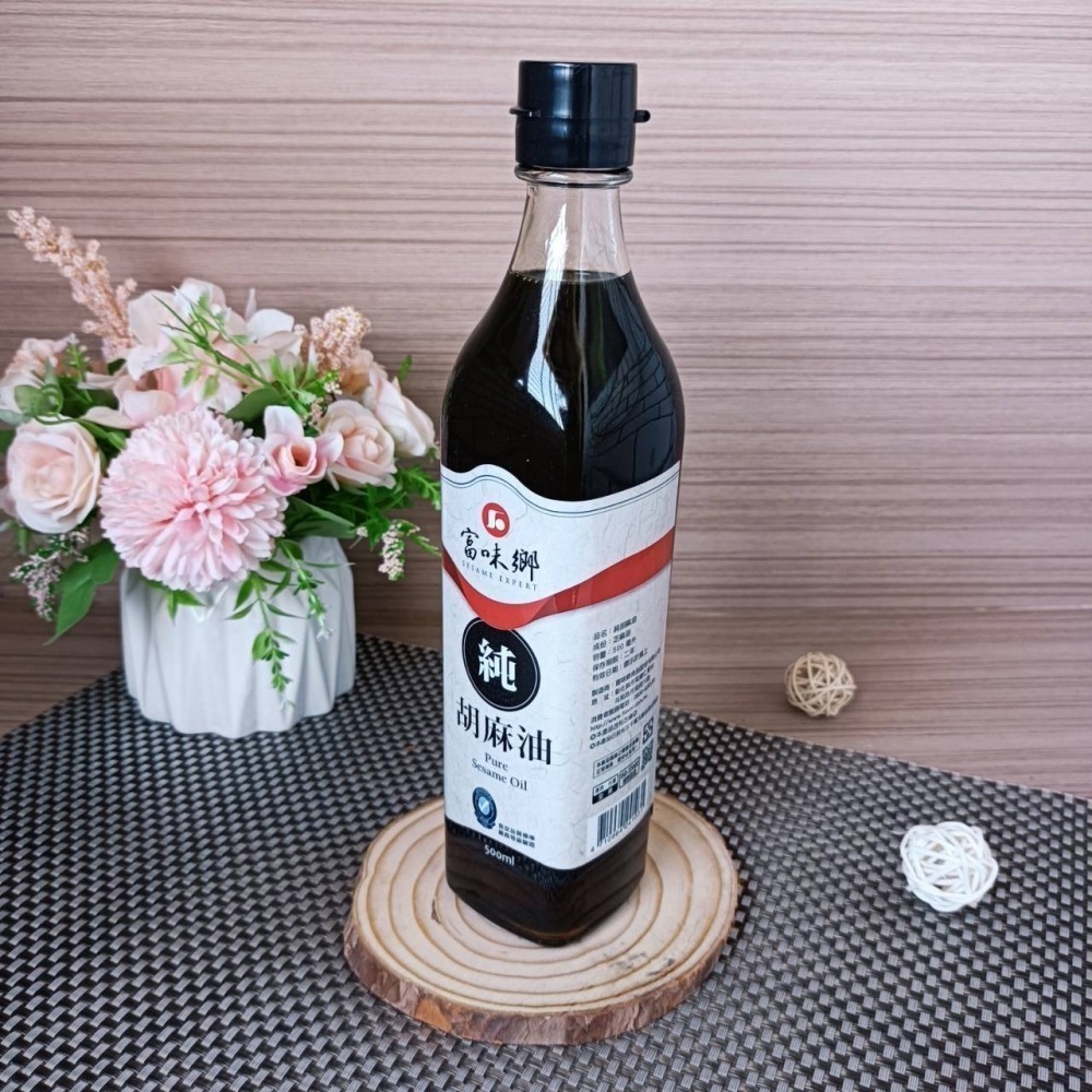 富味鄉 【純胡麻油500ml 】100% 純 麻油 精選優質芝麻原料 質地精純  香氣濃郁 入菜香氣四溢  烹煮湯汁濃郁-細節圖4