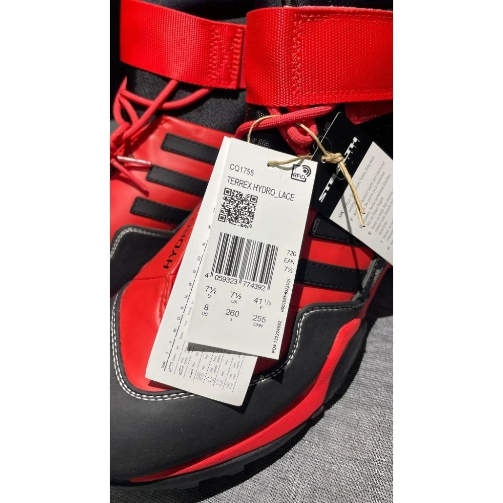 愛迪達專業溪降鞋(溯溪鞋)，Terrex Hydro-Lace Canyoning Shoes，紅色，US8，全新現貨-細節圖4