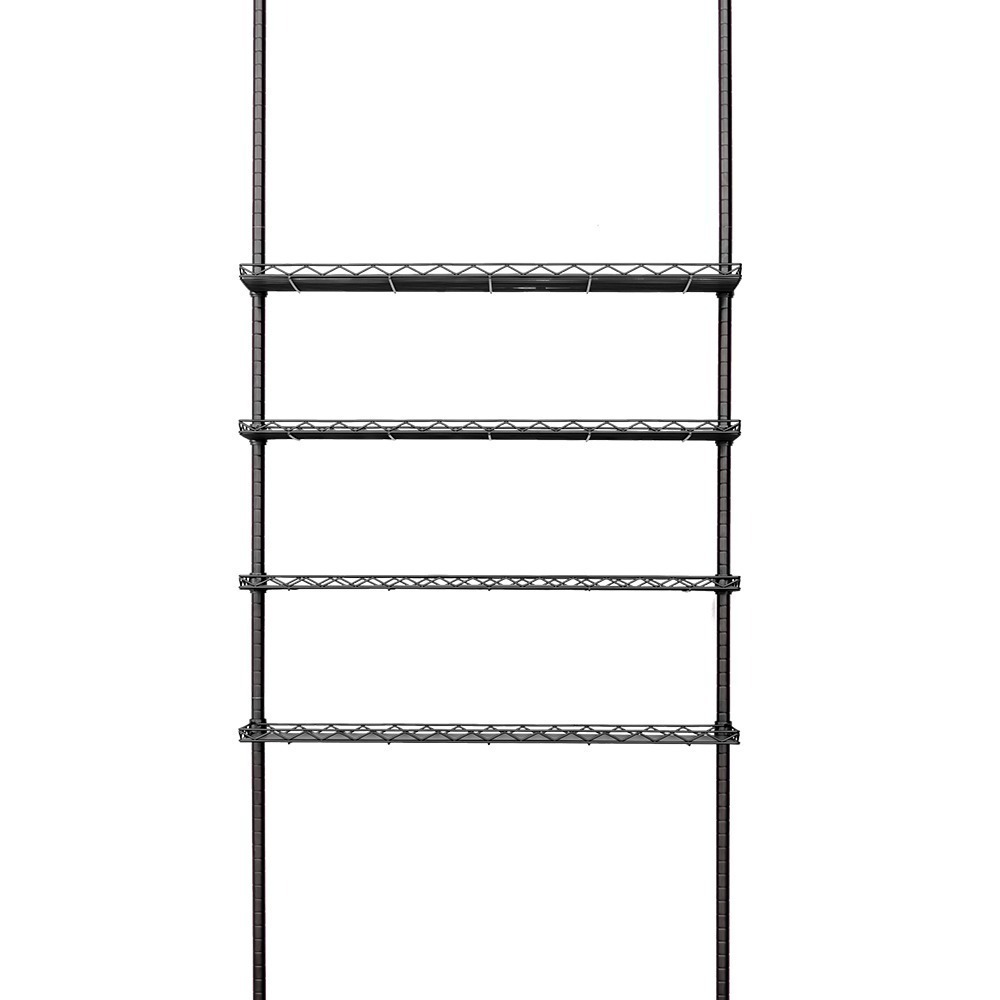【dayneeds】三代│頂天立地烤漆收納架 搭90x20ㄇ型網片4片 (加贈PP板4片) 兩色可選-細節圖2