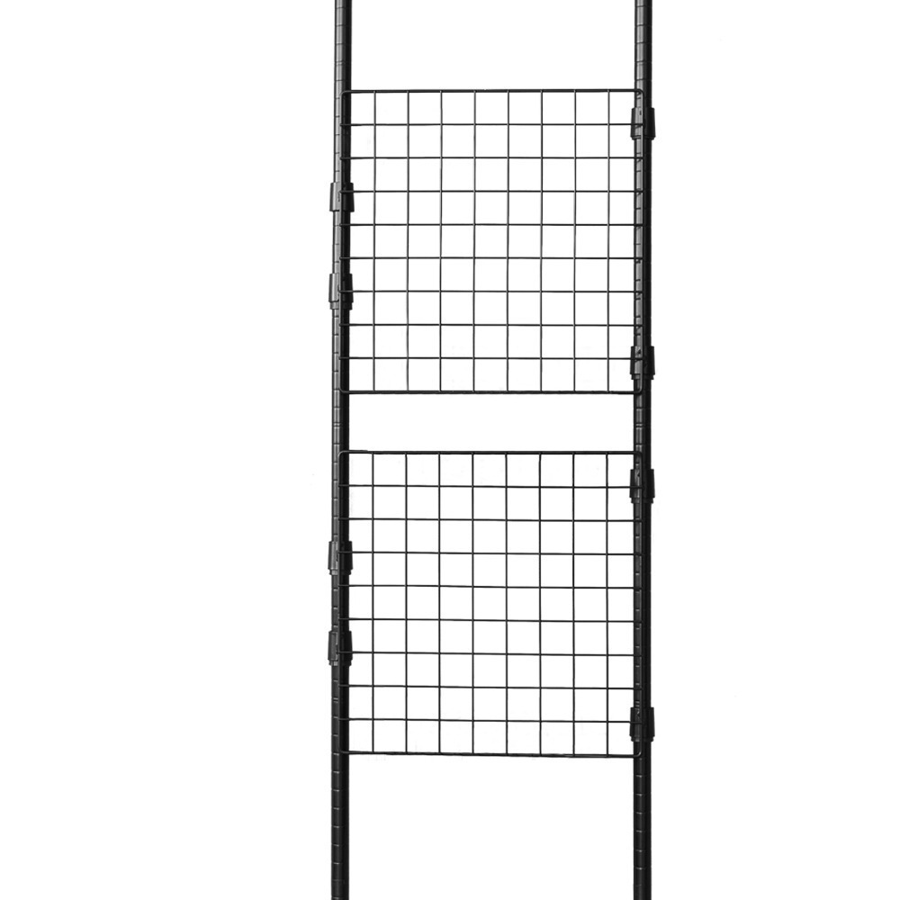 【dayneeds】三代│頂天立地烤漆收納架 搭45x42方格平面網2片 (贈塑膠S勾10入) 兩色可選-細節圖2