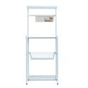 【dayneeds】輕型 60x35x150公分 烤漆微波爐架 (含PP墊板+40cm掛架) 兩色可選-規格圖2