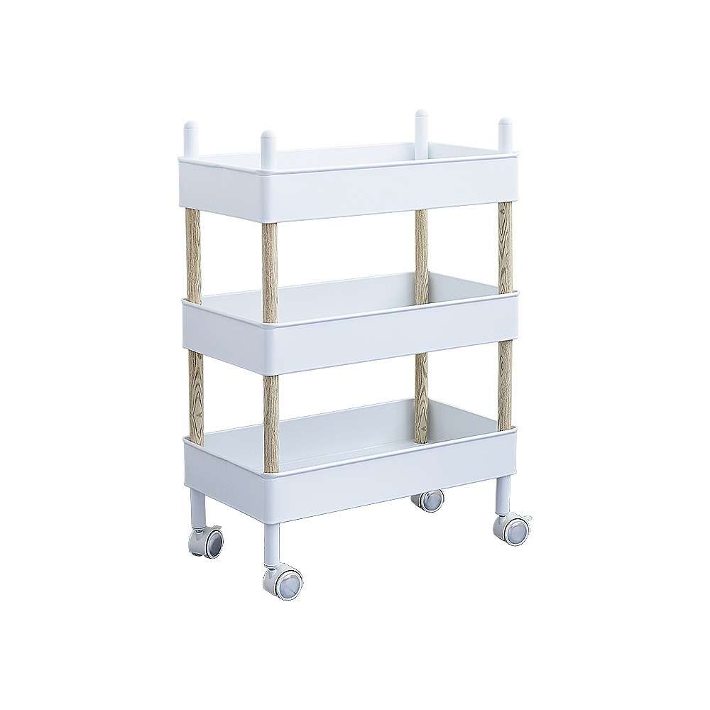 【dayneeds】日式典雅[鐵網]三層推車 兩色可選-細節圖2