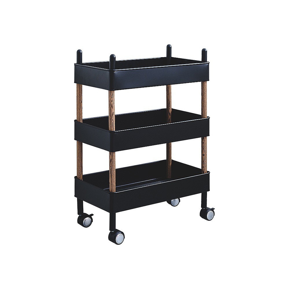 【dayneeds】日式典雅[鐵網]三層推車 兩色可選-細節圖3