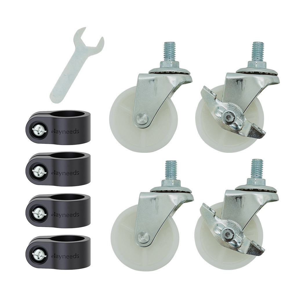 【dayneeds】50mm鐵板工業輪含加強型束管輪套組(2活2煞) 兩色可選-細節圖2