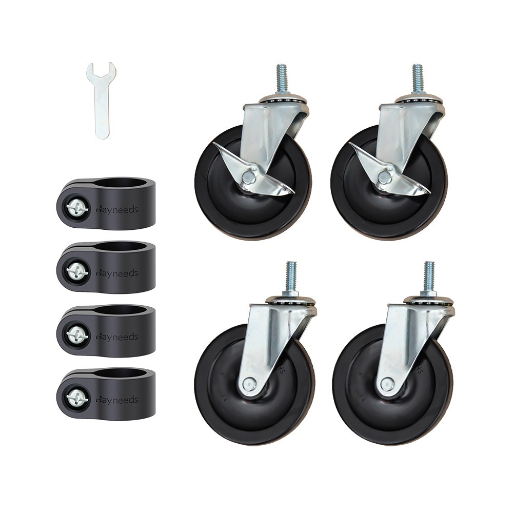 【dayneeds】100mm鐵板工業輪含加強型束管輪套組(2活2煞)-細節圖2