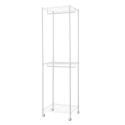 【dayneeds】輕型 60x45x210公分 三層雙桿衣櫥 (附輪) 三款可選-規格圖4