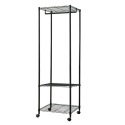【dayneeds】輕型 60x45x180公分 三層單桿衣櫥 (附輪) 三款可選-規格圖4
