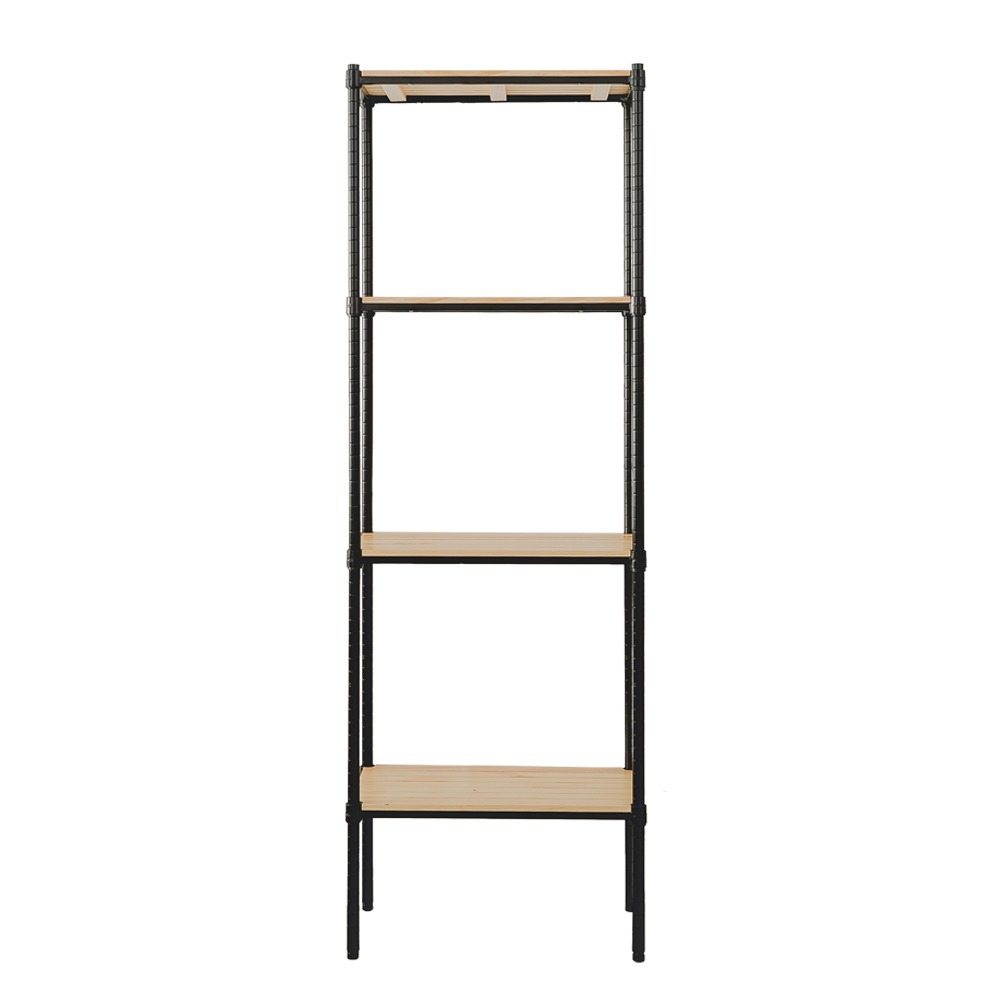 【dayneeds】松木 60x30x180公分 四層烤漆收納架 多款可選_全松木-細節圖3