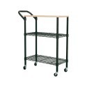 【dayneeds】輕型 60x30x90cm(含把手+輪高)木頂板三層收納推車 兩色可選-規格圖3