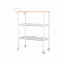 【dayneeds】輕型 60x30x90cm(含把手+輪高)木頂板三層收納推車 兩色可選-規格圖3
