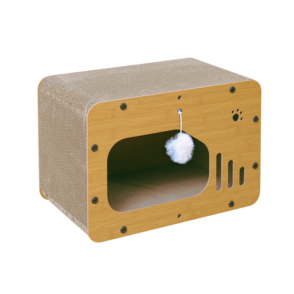 【毛孩的秘密生活】貓傢俱-電視貓抓屋-細節圖2