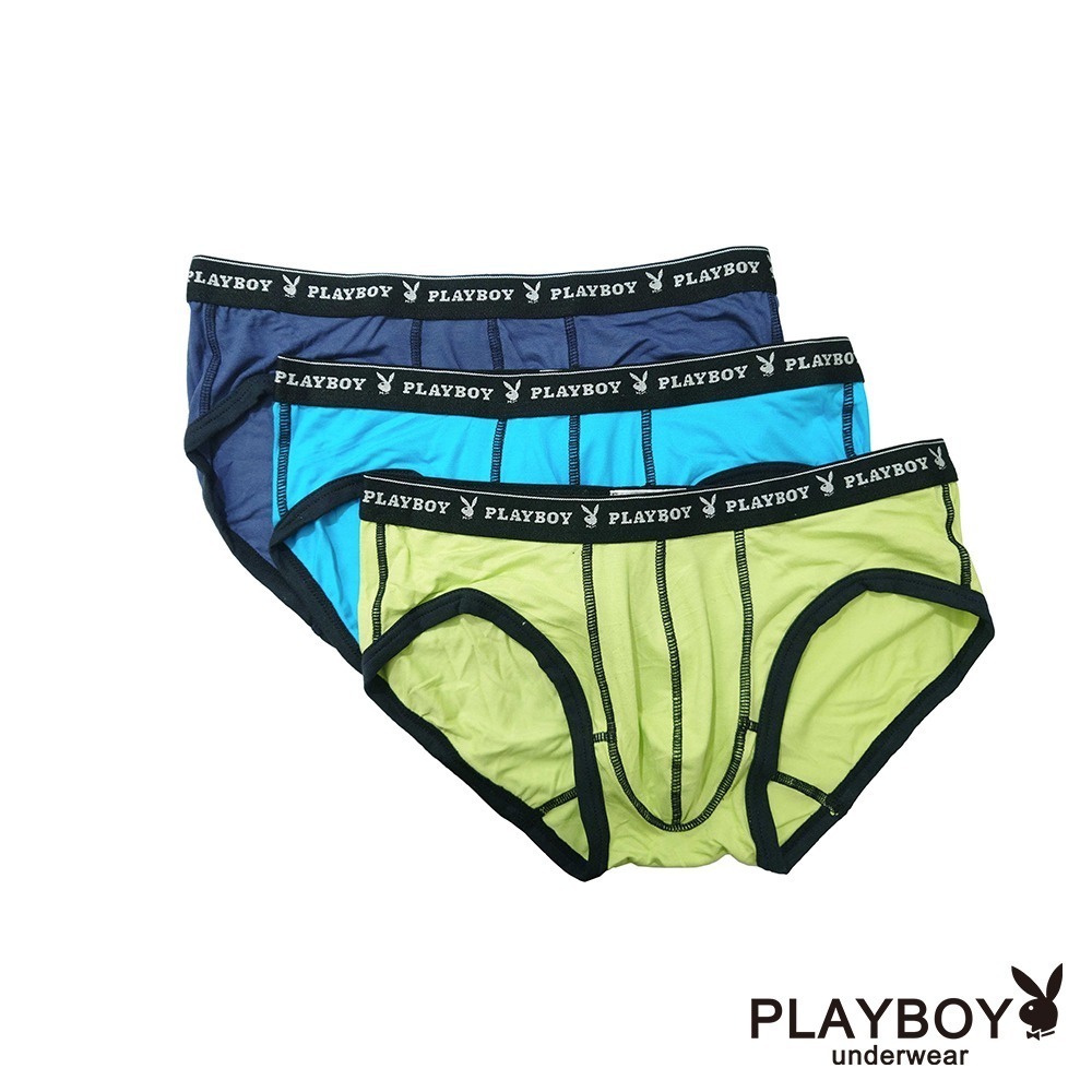 【PLAYBOY】輕涼薄感撞色低腰男三角褲(單件)-細節圖4