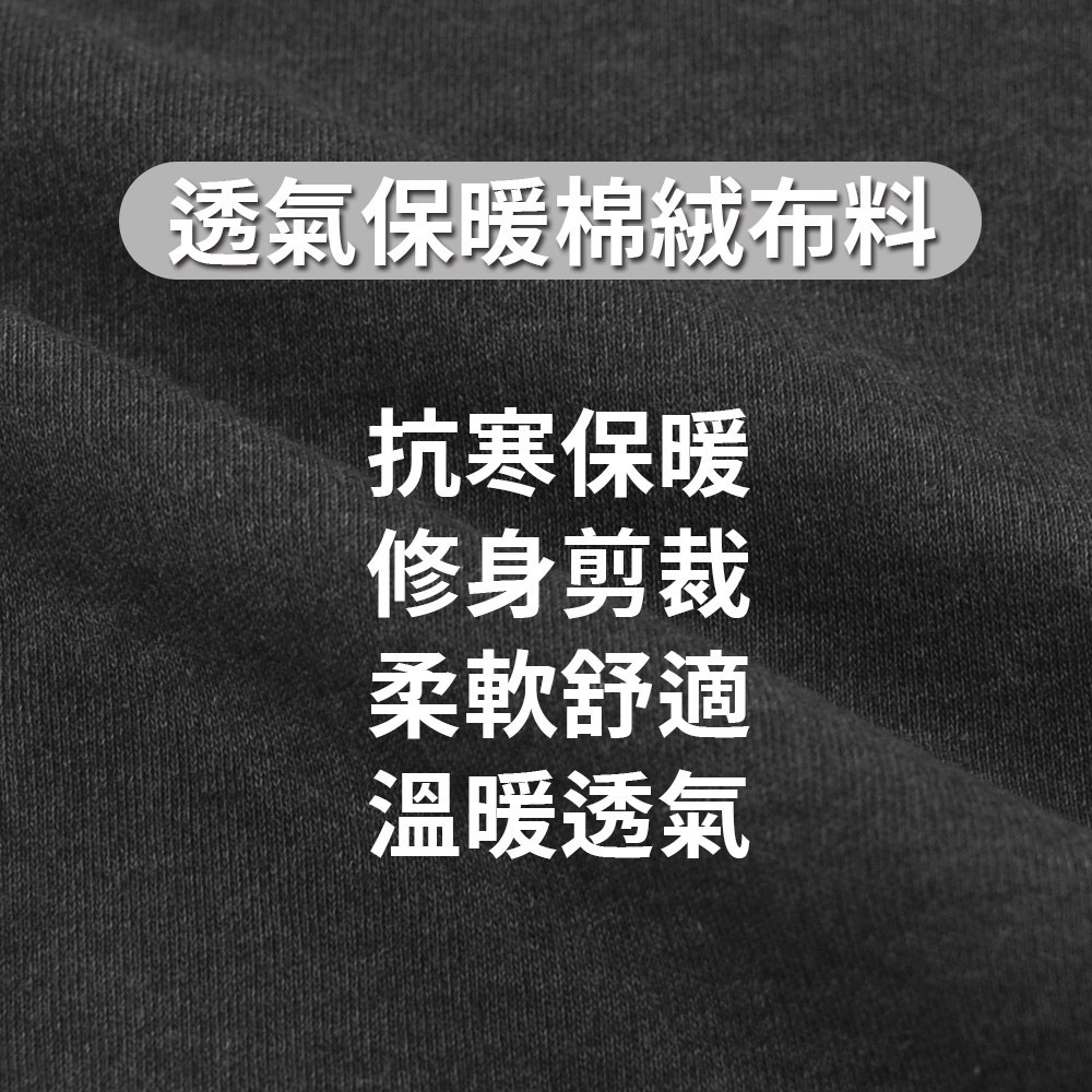 【PLAYBOY】舒適棉絨蓄熱保暖圓領/V領長袖組-3件組-細節圖5