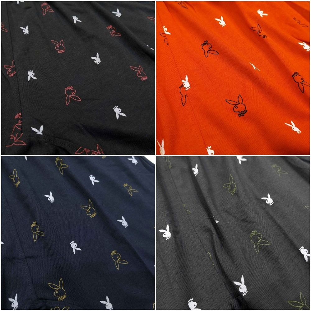 【PLAYBOY】線框小兔印花透氣針織四角褲(超值4件組)-細節圖3