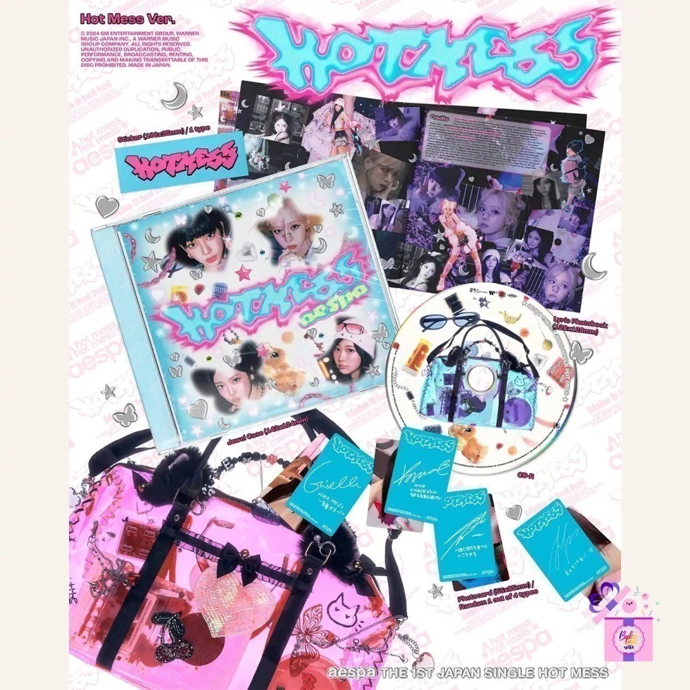 aespa 1st Japan Single Hot Mess Poster&Hot Mess Ver.日專 B賞貼紙-細節圖7