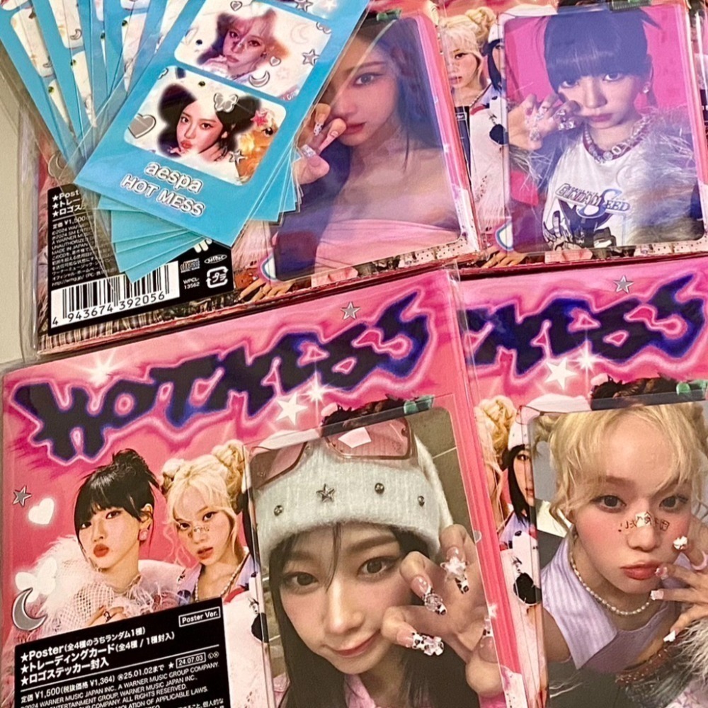 aespa 1st Japan Single Hot Mess Poster&Hot Mess Ver.日專 B賞貼紙-規格圖8