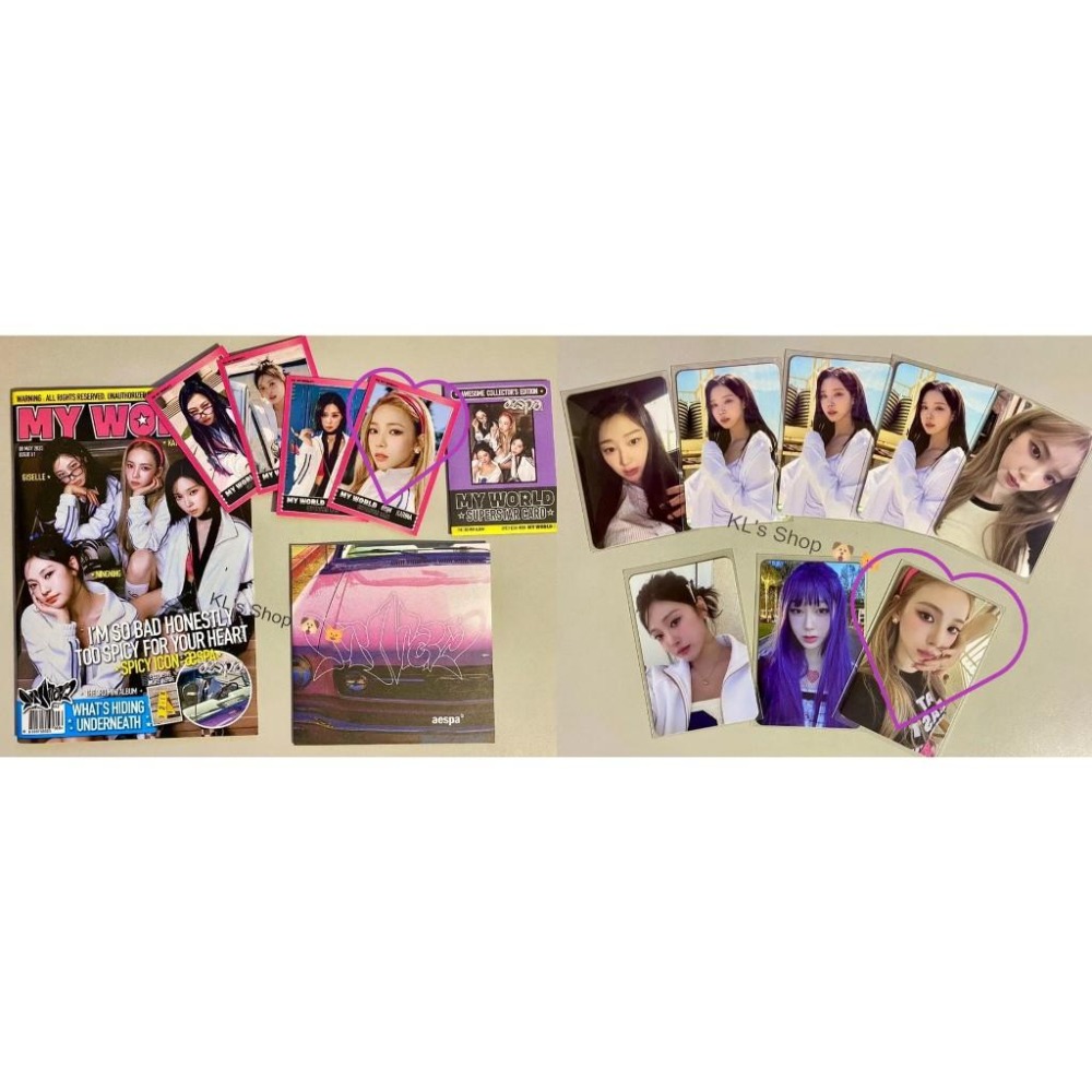 aespa Karina 飯製娃娃 辣妹柚 10公分 吊飾 娃包 出生證 貼紙 立牌 鑰匙圈 徽章-細節圖8