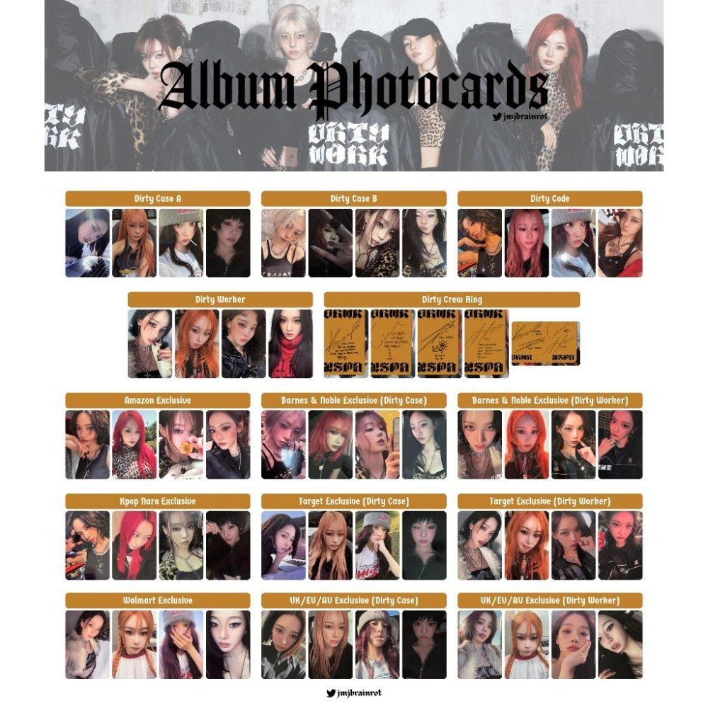 aespa Dirty Work 專輯 單曲 小卡 EL幸運卡 HMV特典 CASE WORKER CODE VER.-細節圖9