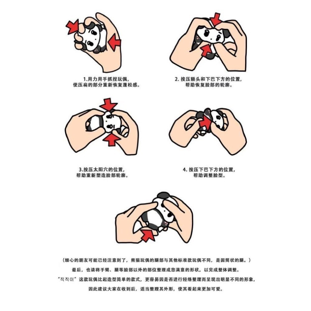 aespa Winter 咖哩熊貓 咖喱熊貓 站姿 坐姿 娃娃 玩偶 10cm galgyo-細節圖6