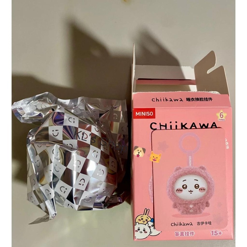 現貨 MINISO 名創優品 吉伊卡哇 Chiikawa 睡衣系列換臉 盲盒 吊飾 小八 獺師-細節圖2