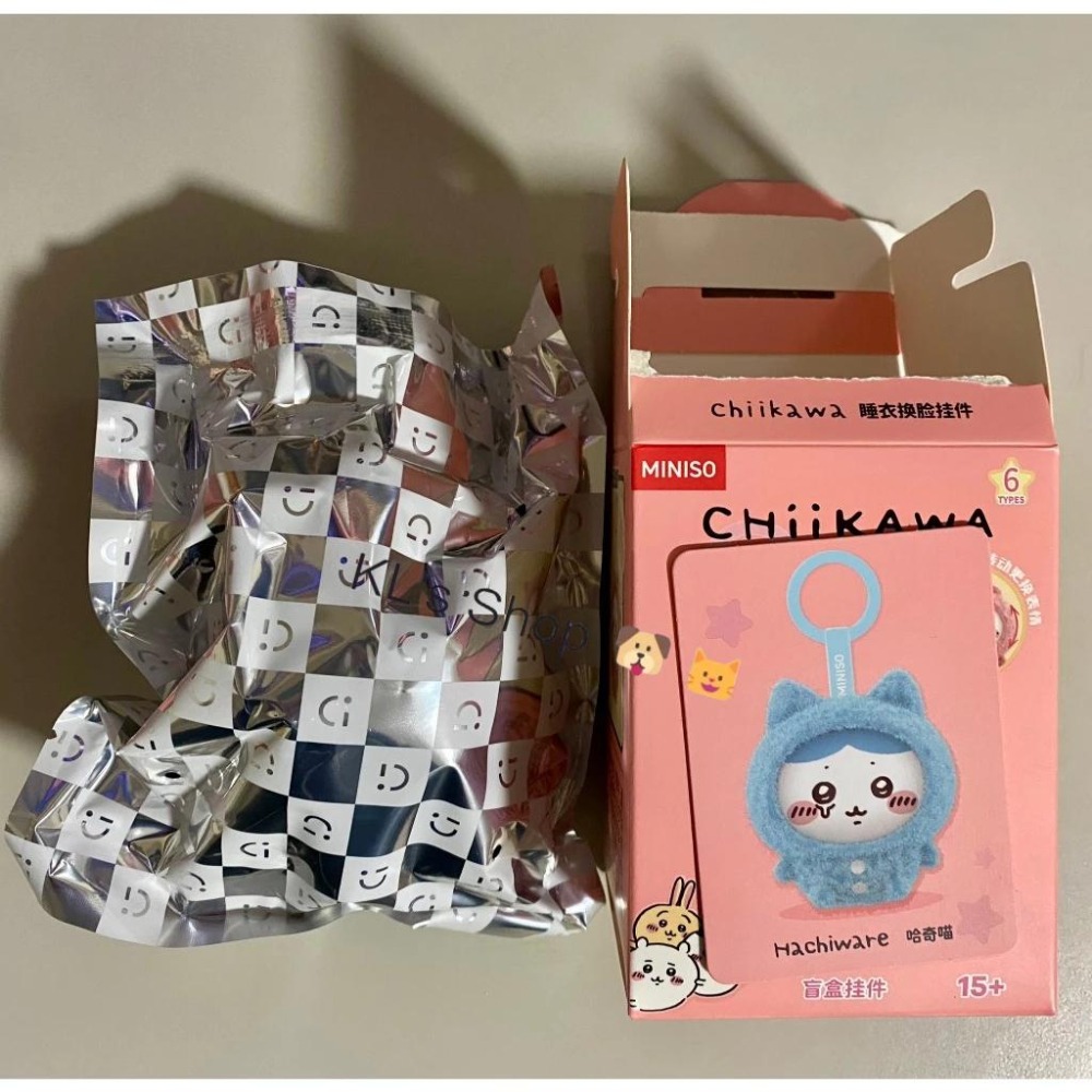 現貨 MINISO 名創優品 吉伊卡哇 Chiikawa 睡衣系列換臉 盲盒 吊飾 小八 獺師-細節圖3