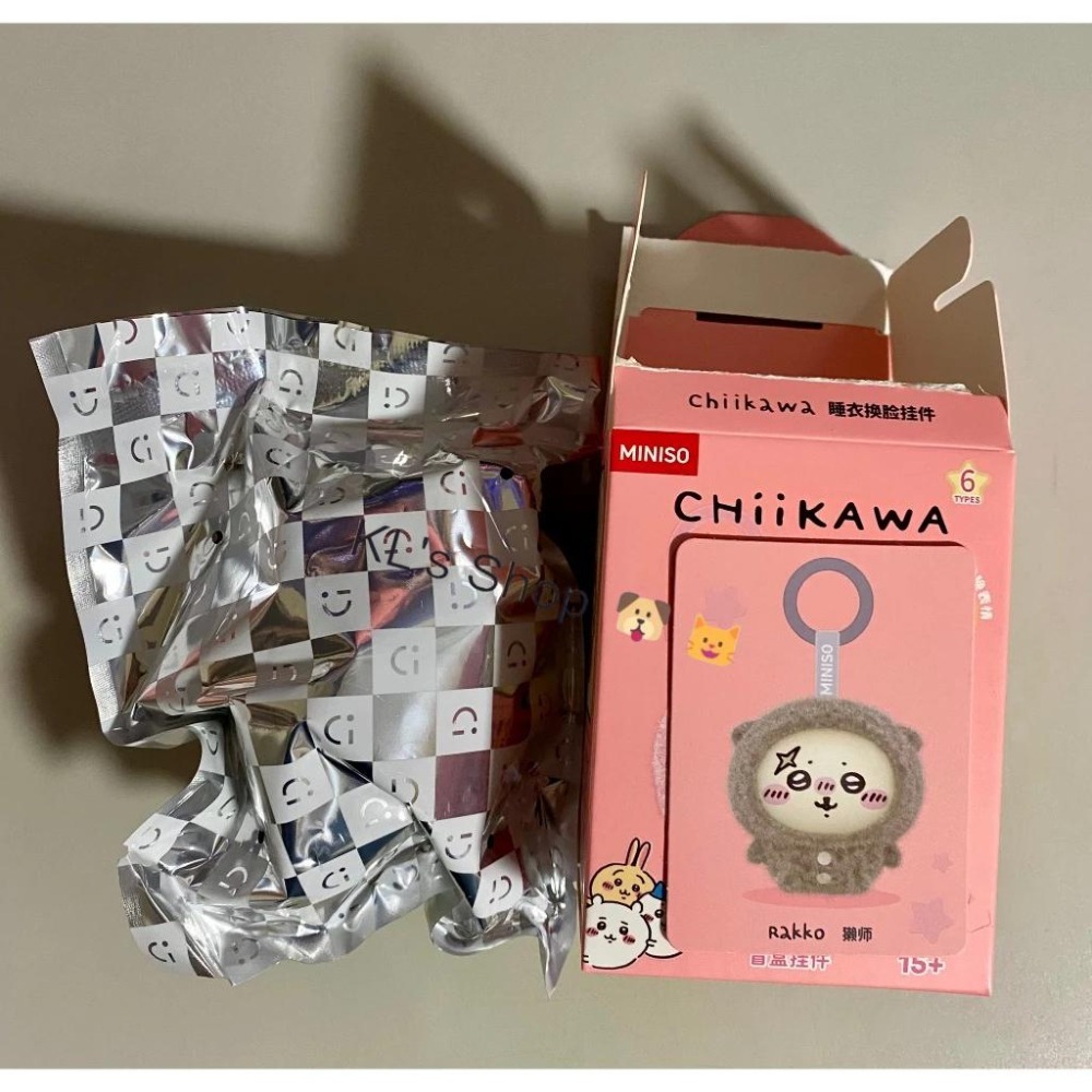 現貨 MINISO 名創優品 吉伊卡哇 Chiikawa 睡衣系列換臉 盲盒 吊飾 小八 獺師-細節圖4