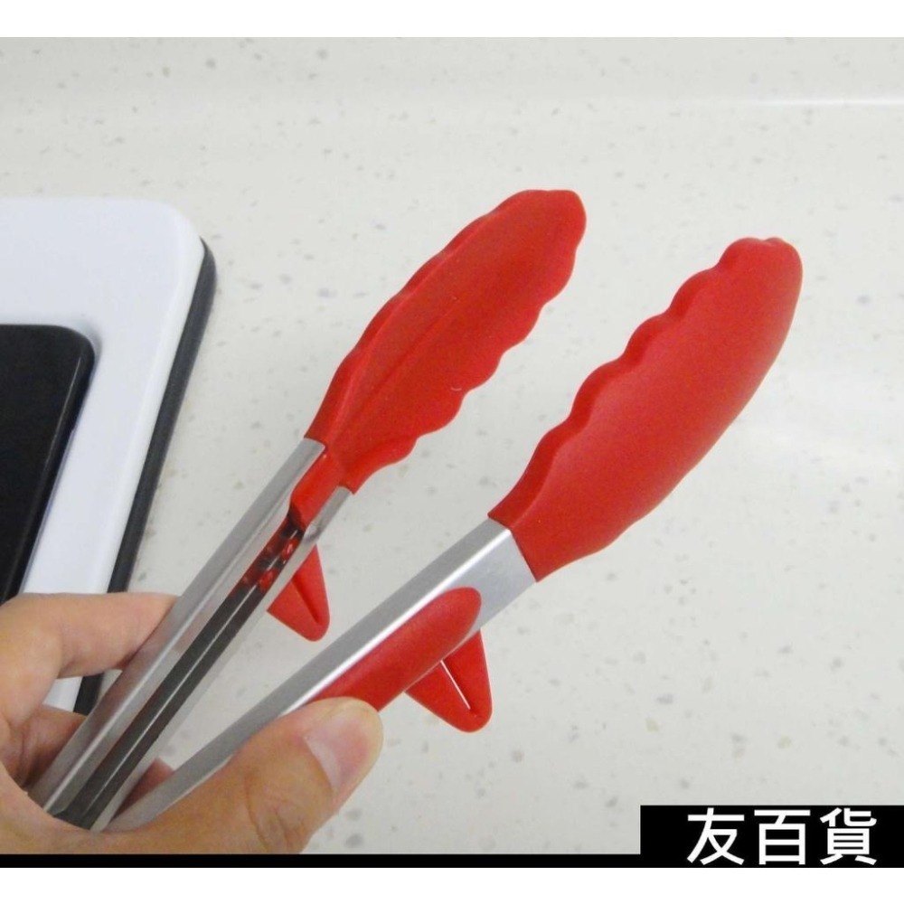 《友百貨》SGS檢驗合格 米諾諾(可立式)矽膠夾 不沾鍋夾 食品夾 沙拉夾 矽膠料理夾 氣炸鍋夾 夾子161435-細節圖4