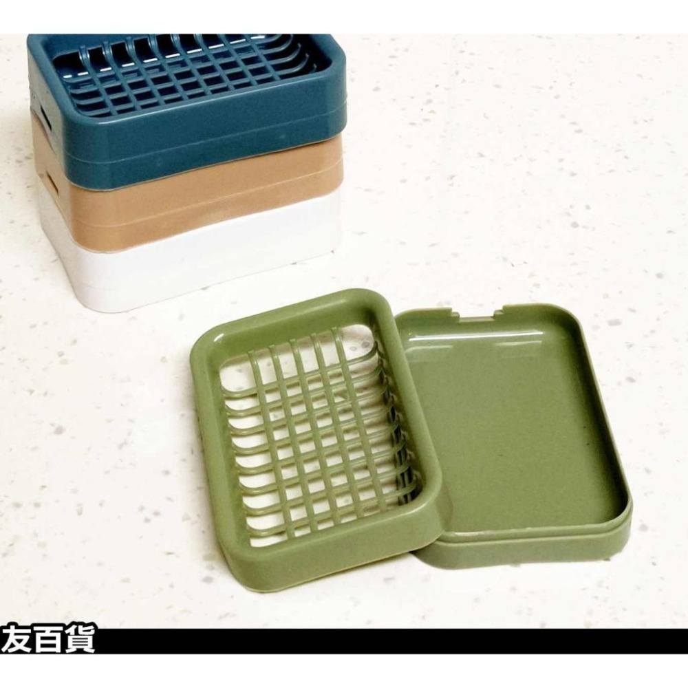 雙層瀝水香皂盒 肥皂盒 網格皂盒 香皂盤 皂架 皂托 瀝水盒 瀝水皂盒 顏色隨機出貨《友百貨》-細節圖4
