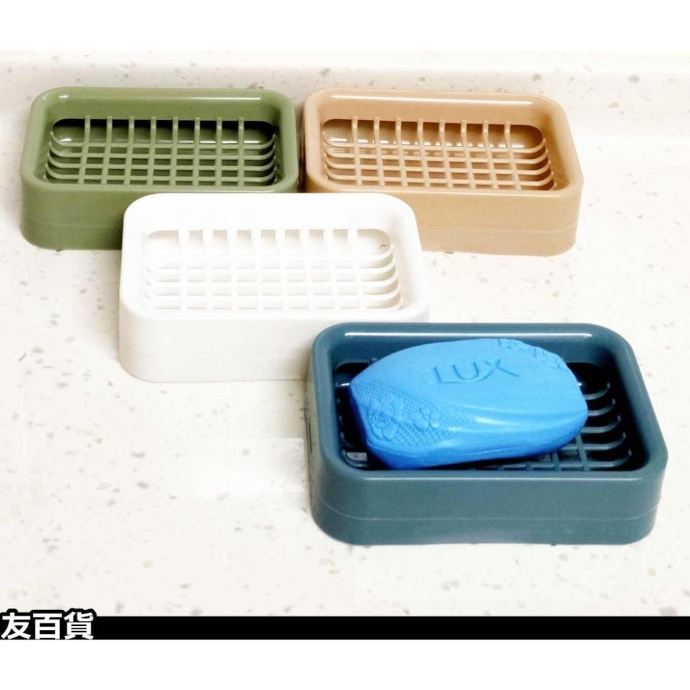 雙層瀝水香皂盒 肥皂盒 網格皂盒 香皂盤 皂架 皂托 瀝水盒 瀝水皂盒 顏色隨機出貨《友百貨》-細節圖5