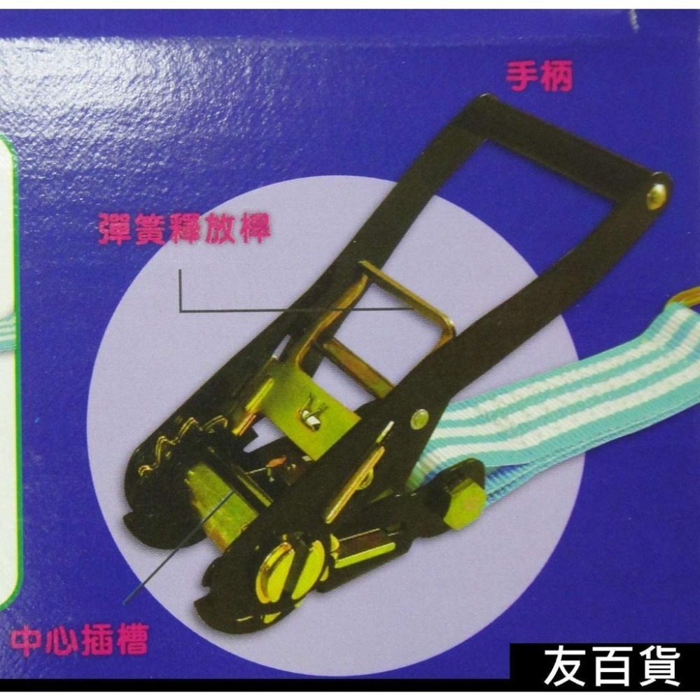 台灣製 神田貨物安全帶 2” (20尺/27尺/30尺) 貨物綁帶 車箱捆綁帶 捆帶 貨物繩《友百貨》-細節圖5