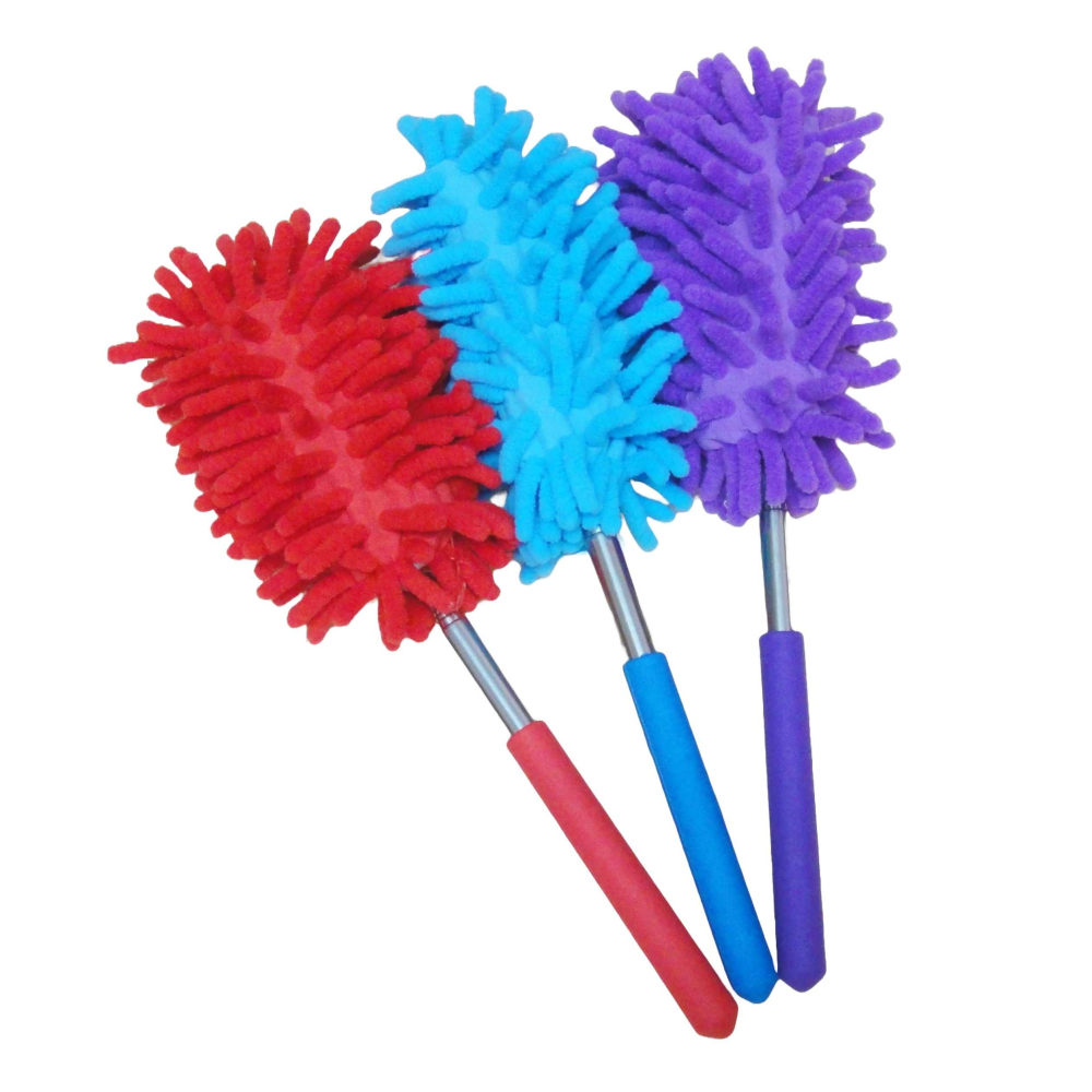 《友百貨》居家清潔好幫手 伸縮除塵小撢子 超細纖維除塵撢 除塵撢子 清潔用品 伸縮撢子 車用清潔 顏色隨機出貨-細節圖2