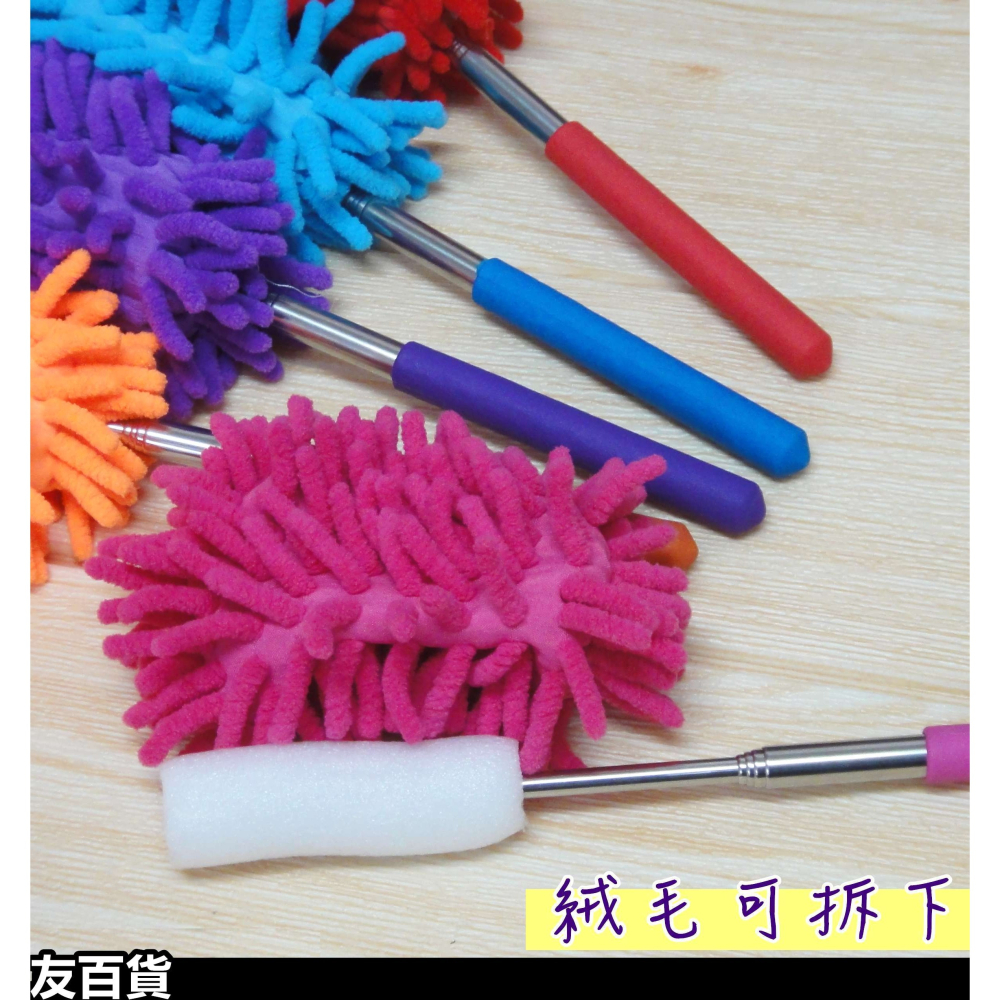 《友百貨》居家清潔好幫手 伸縮除塵小撢子 超細纖維除塵撢 除塵撢子 清潔用品 伸縮撢子 車用清潔 顏色隨機出貨-細節圖6
