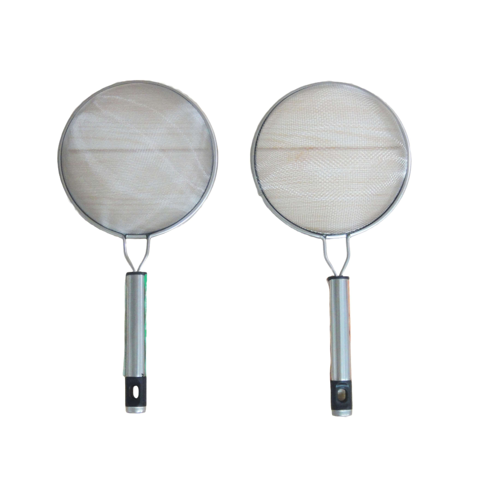 《友百貨》4寸 鋼柄果汁網(粗/細) 不鏽鋼篩網 濾網 撈網 漏網 油網 瀝網-細節圖2