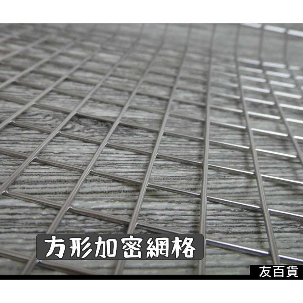 《友百貨》台灣製 SGS檢驗 304不鏽鋼夯防落烤網 30x48 烤肉網 烤肉架 中秋烤肉 名仕 BS423-細節圖3