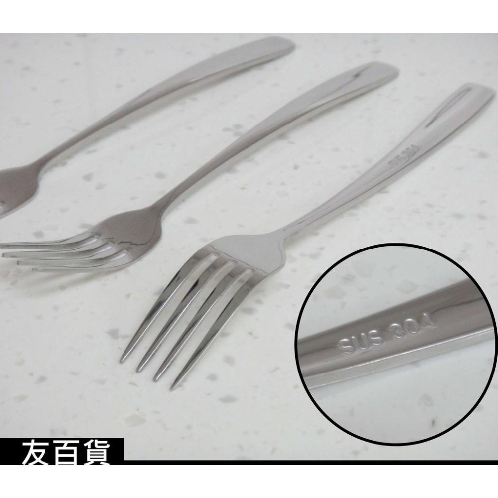 304不鏽鋼 方圓餐叉 加厚餐叉 不銹鋼叉子 不鏽鋼餐叉 牛排叉 水果叉 西餐叉 304餐具 環保餐具《友百貨》-細節圖6