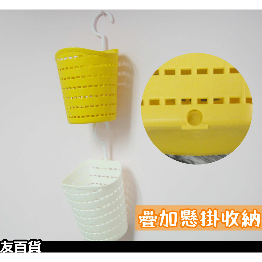 置物掛籃 居家收納掛籃 收納籃 文具籃 餐具籃 掛籃 花籃 筆筒 園藝掛籃 汽車置物籃《友百貨》-細節圖7
