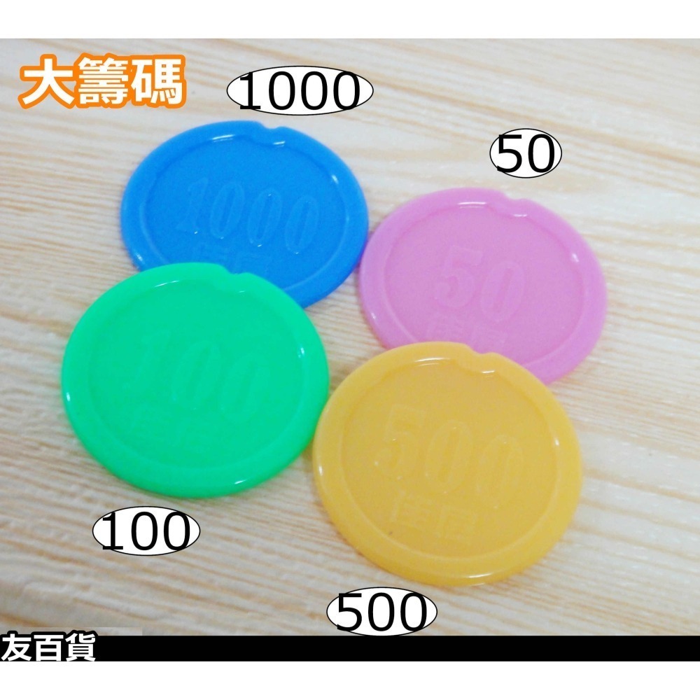 台灣製 數字籌碼 (大籌碼/小籌碼) 塑膠籌碼 麻將籌碼 桌遊籌碼 遊戲籌碼《友百貨》-細節圖6