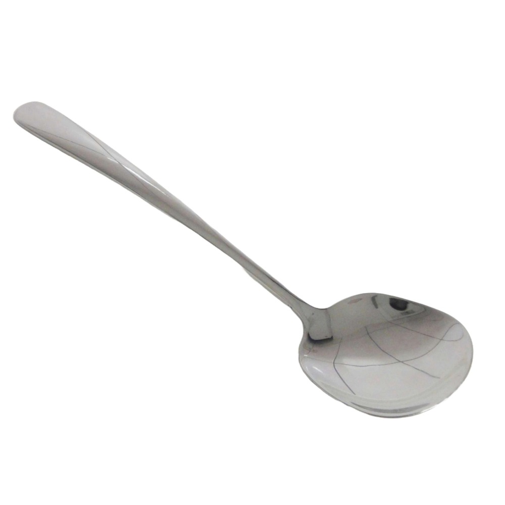 《友百貨》304不鏽鋼 分菜匙 加厚分菜匙 不銹鋼分菜匙 不鏽鋼匙 母匙 分菜勺 公勺 分餐勺 304餐具 環保餐具-細節圖2