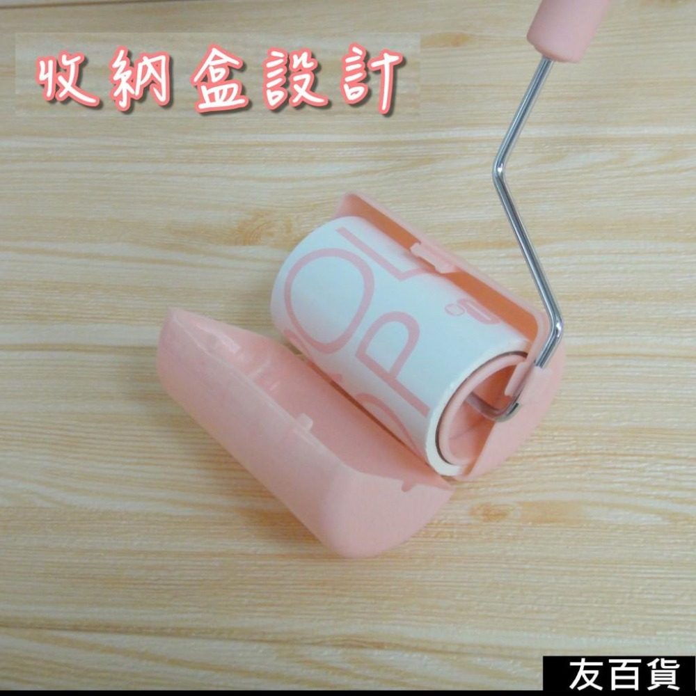 《友百貨》迷你柄膠黏拖把60周 紙拖把 除塵滾筒刷 膠黏滾筒刷 膠黏拖把 黏膠刷 短柄滾筒黏膠刷 黏毛刷 C9025A-細節圖2