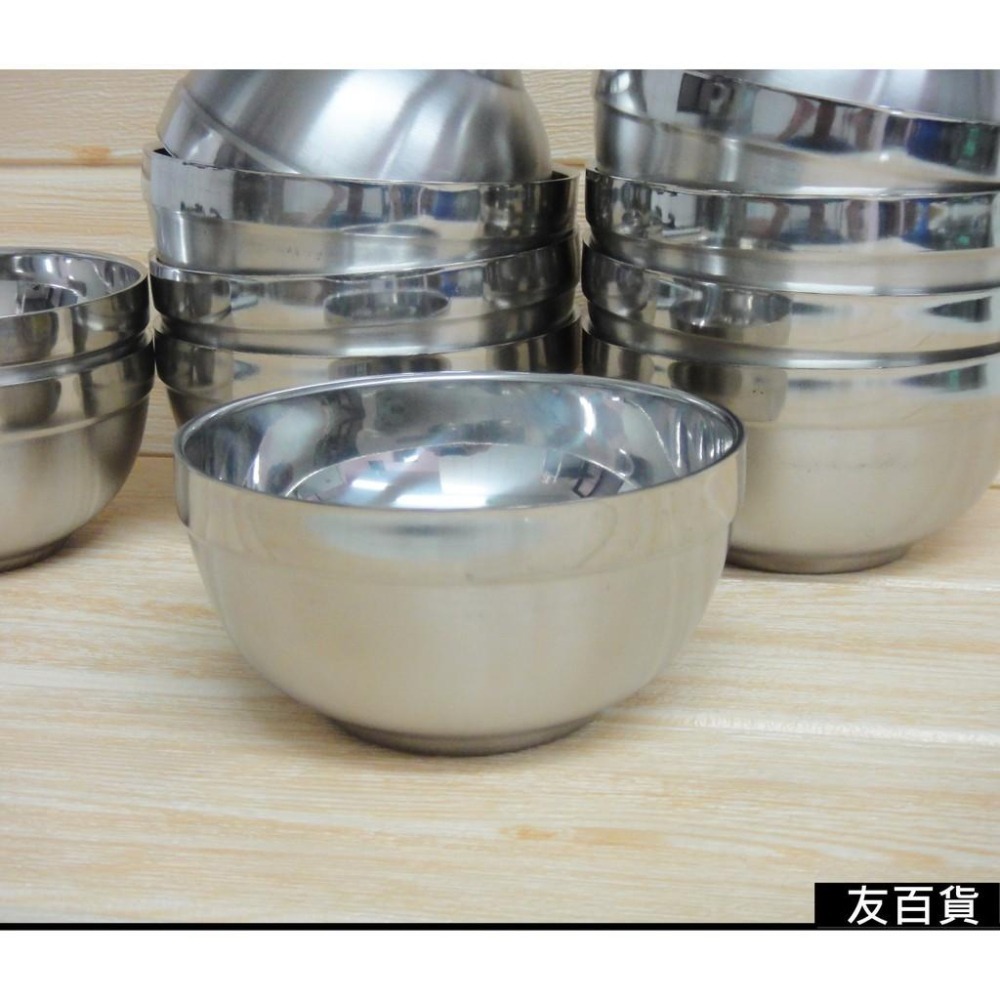《友百貨》優雅不鏽鋼磨砂碗 雙層隔熱碗 防燙碗 兒童防摔碗 不鏽鋼碗 不鏽鋼餐具 優質不鏽鋼 SGS檢驗合格-細節圖6