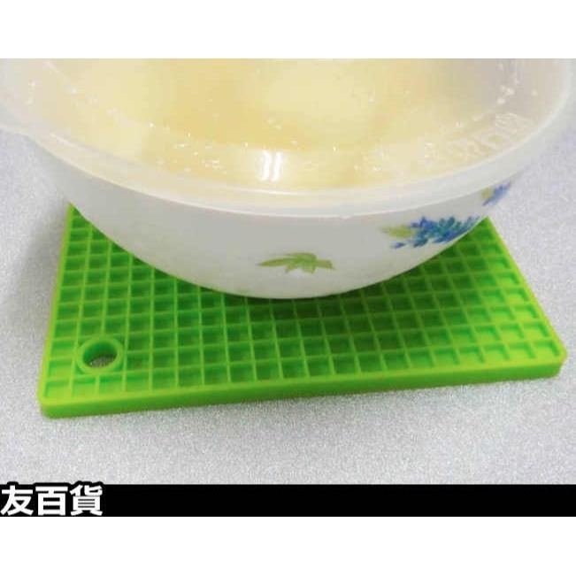 加厚耐熱矽膠隔熱墊 矽膠鍋墊 止滑墊 防燙墊 方形鍋墊 餐墊 桌墊 矽膠墊《友百貨》-細節圖6