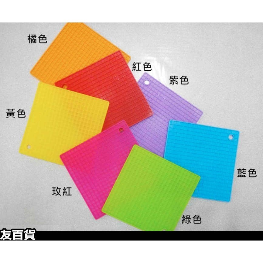 加厚耐熱矽膠隔熱墊 矽膠鍋墊 止滑墊 防燙墊 方形鍋墊 餐墊 桌墊 矽膠墊《友百貨》-細節圖8